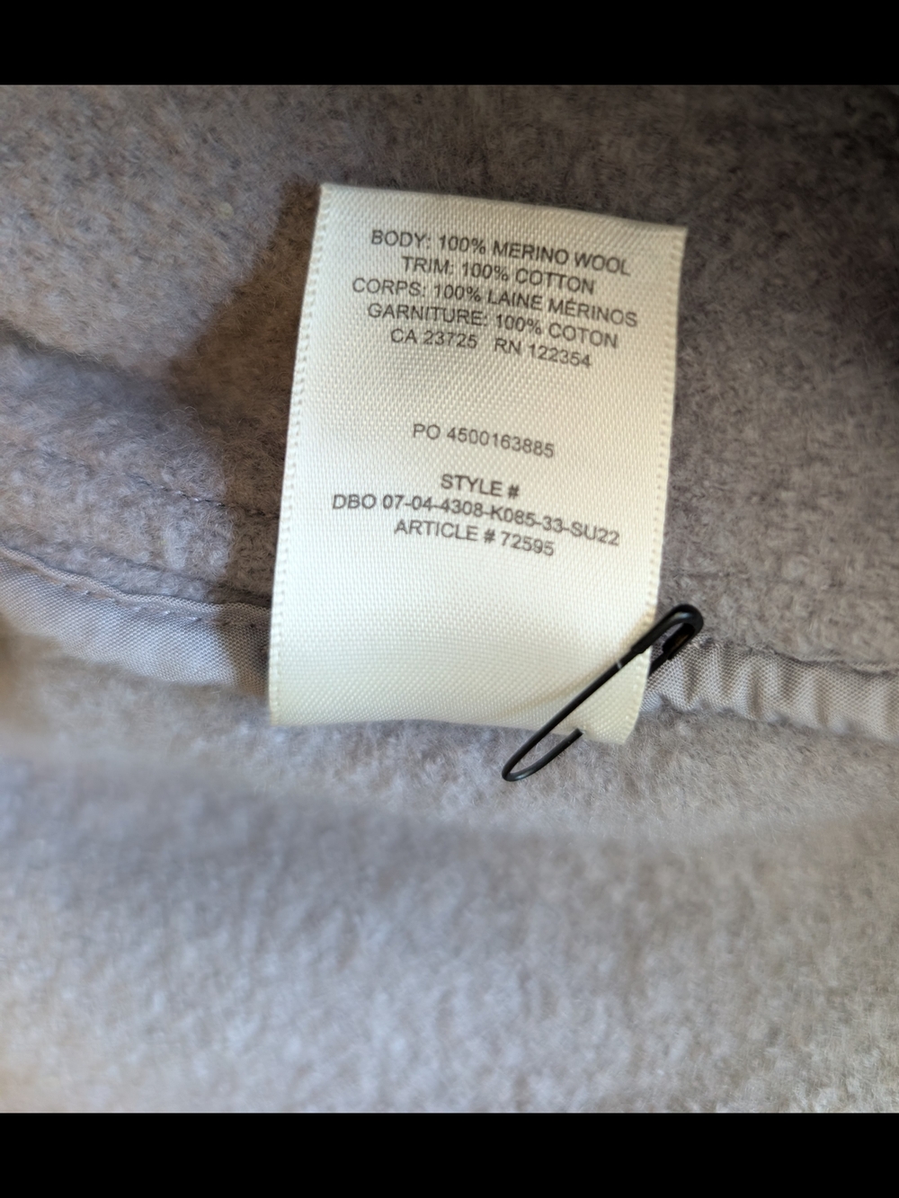 Aritzia Wilfred Free Womens XS The Ganna Shirt Jacket Merino Wool Shacket Purple - Picture 7 of 7